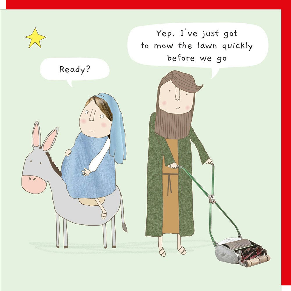 Card Xmas Mow Lawn