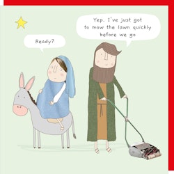Card Xmas Mow Lawn