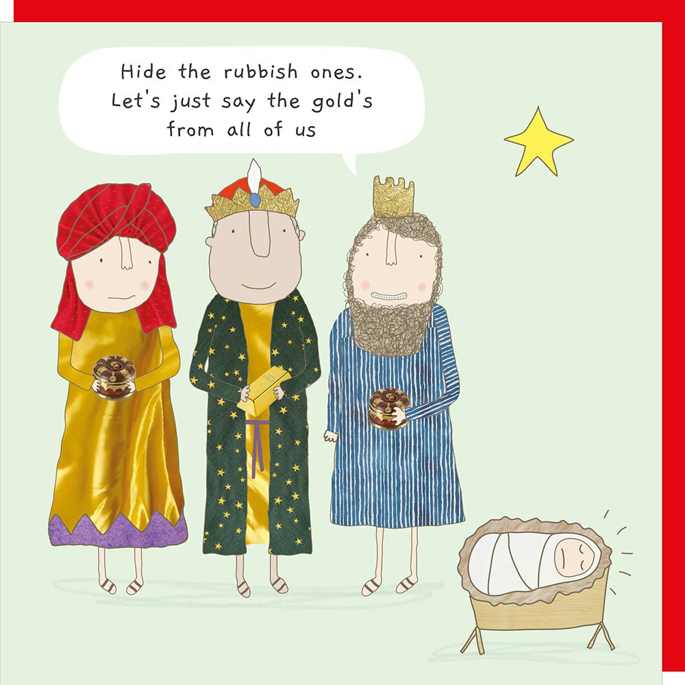 Card Xmas Rubbish Gold