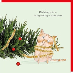 Card Xmas Cat Furry