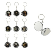Compact Mirror Keyring Cat