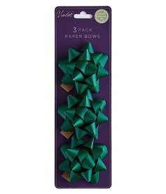 3-pack Bows Green Kraft