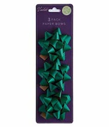 3-pack Bows Green Kraft