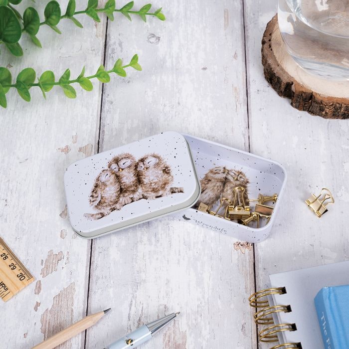 Mini Gift Tin Owl