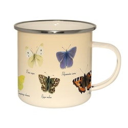 Vintage Butterflies Tin Mug