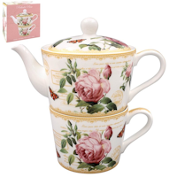 Redoute Rose Tea for One