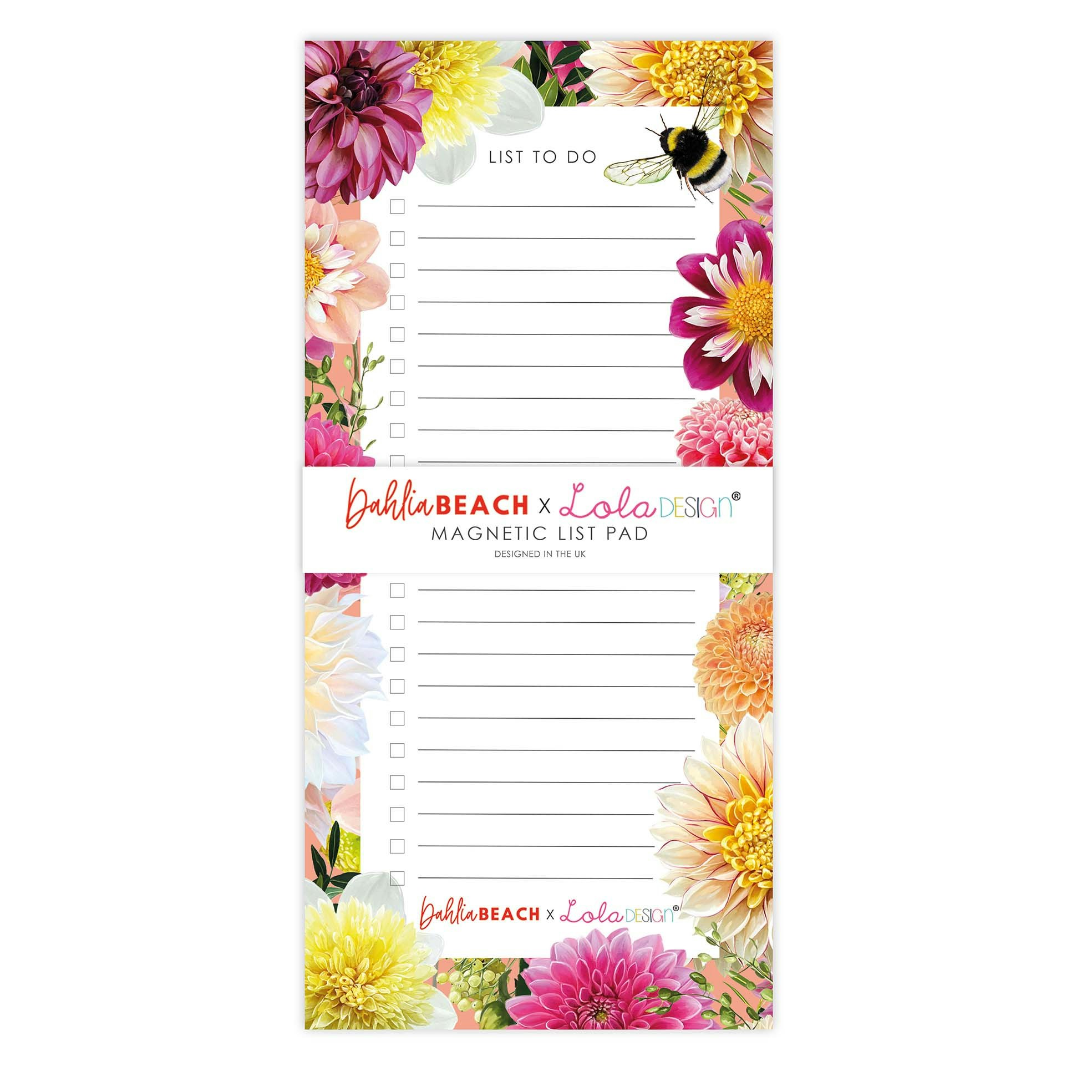 Dahlia Beach -Magnetic Shopping List