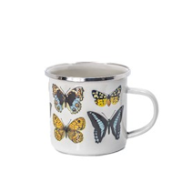 Vintage Butterflies Tin Mug