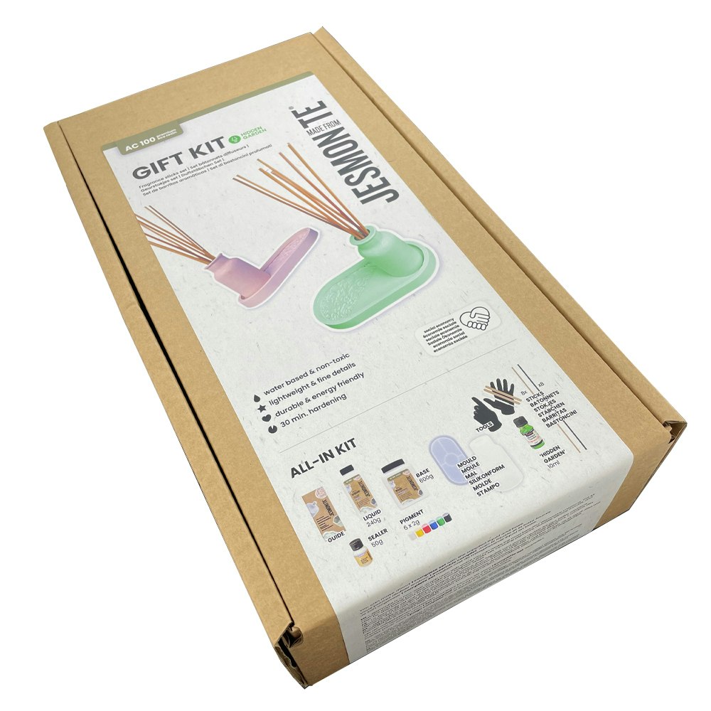 Startpaket Jesmonite AC100 - Kit Bricka samt behållare med doftpinnar