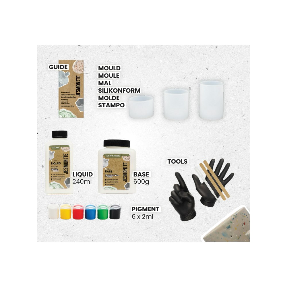 JESMONITE® AC100 Starter kit - 3 ljushållare
