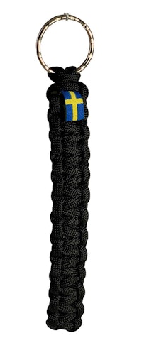 PARACORD NYCKELBAND SVART