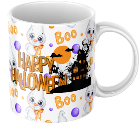 Halloween Boo - personlig mugg