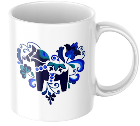 Dalahäst - personlig kaffemugg