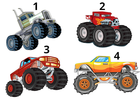 Personlig gympapåse med namn - Monster Truck