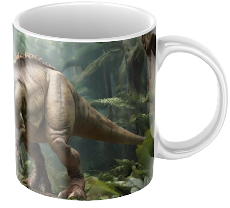 Dinosaurie - Sagovärld personlig barnmugg