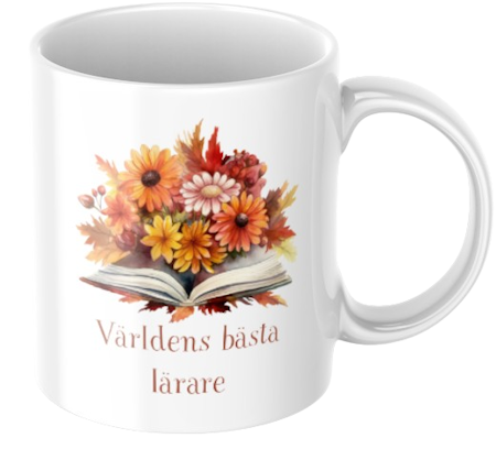 Personlig mugg med namn – Tackpresent till lärare