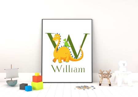 Personliga barntavlor - Posters till barnrummet-Cool Dinosaurie -T-Rex