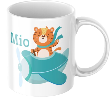 Barnmugg med namn -  Tiger