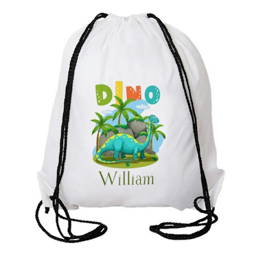 Personlig gympapåse med namn - Dino