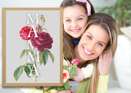 Mors dag poster - Rosor