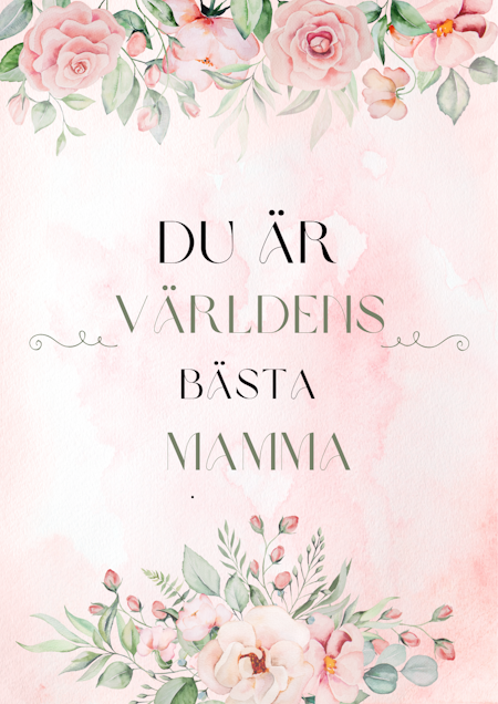 Mors dag poster - Världens bästa mamma