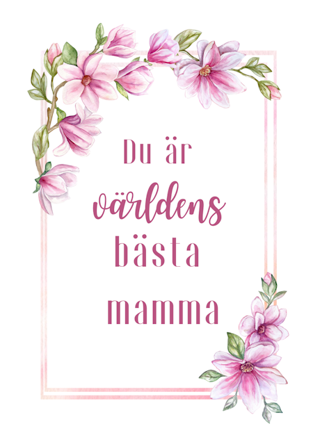 Mors dag poster - Världens bästa mamma
