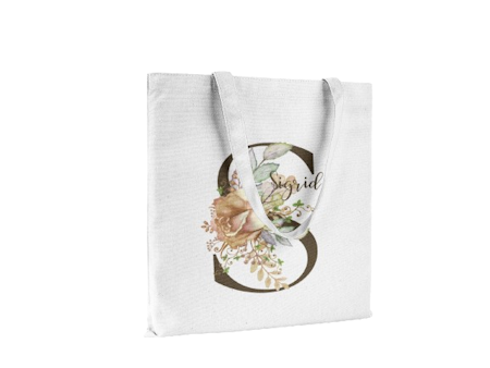 Personlig Tygkasse - Tygpåse med namn -Höst Blomma