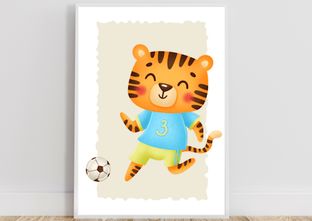 Personliga barntavlor - Posters till barnrummet- Football
