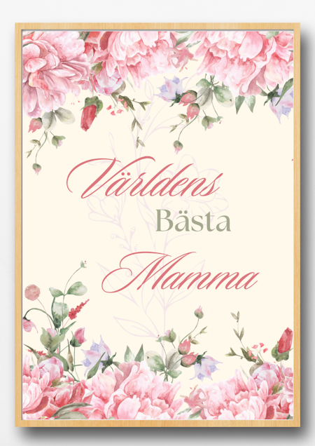 Personlig Mors Dag-Affisch - Valfri Text