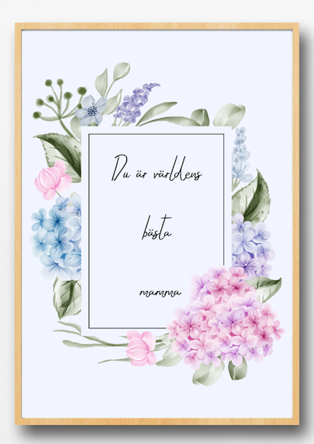Personlig Mors Dag-Affisch - Vårblommor