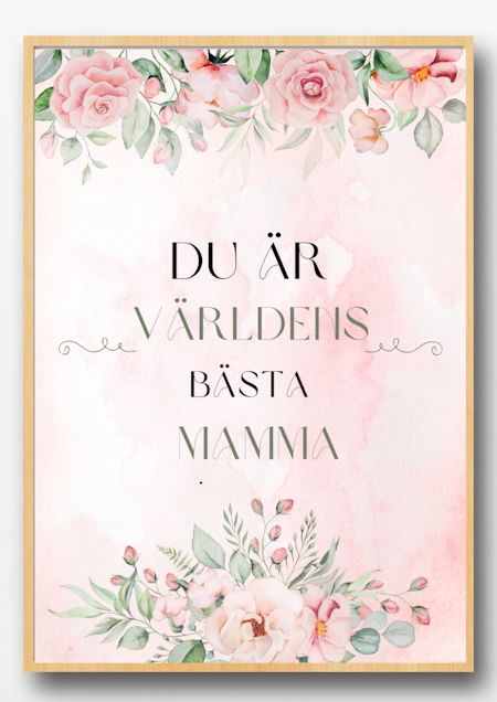 Mors dag poster - Världens bästa mamma