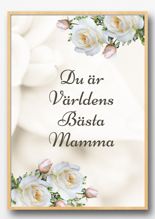 Personlig Mors Dag-affisch - Världens bästa mamma