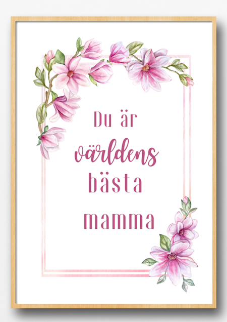 Mors dag poster - Världens bästa mamma