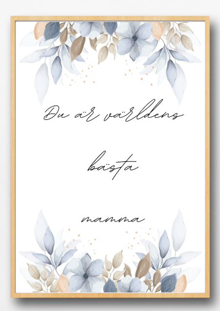 Mors dag poster - Vackra blommor
