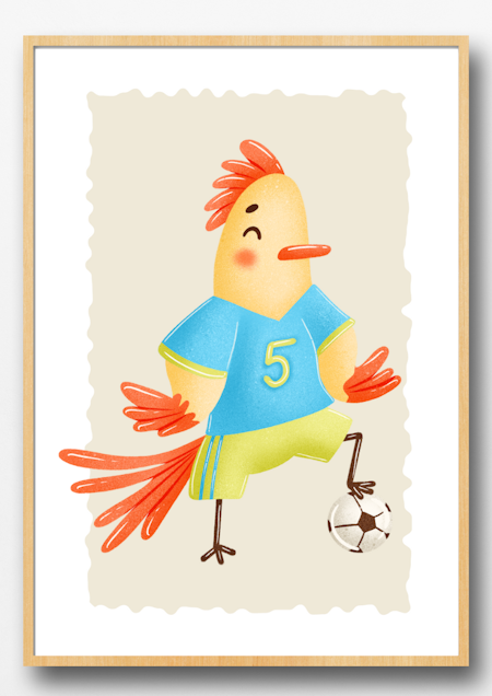 Personliga barntavlor - Posters till barnrummet-Fotboll