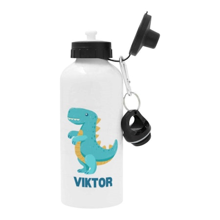 Vattenflaska med namn för barn - Dino T-rex
