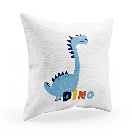 Personligt kuddfodral för barn med dinosaurie motiv