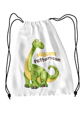 Personlig gympapåse med namn - Barn - Cool Dinosaurie