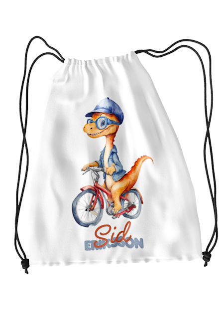 Personlig gympapåse med namn  - Barn - Dinosaurie