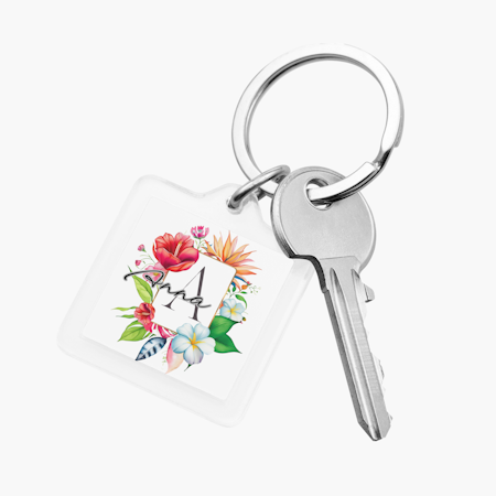 Personligt presentpaket med namn –exotiska blommor design