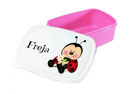 Personlig lunchlåda för barn -matlåda- lunchbox-Nyckelpiga