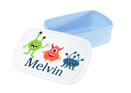 Personlig lunchlåda för barn -matlåda- lunchbox- Söta Monster