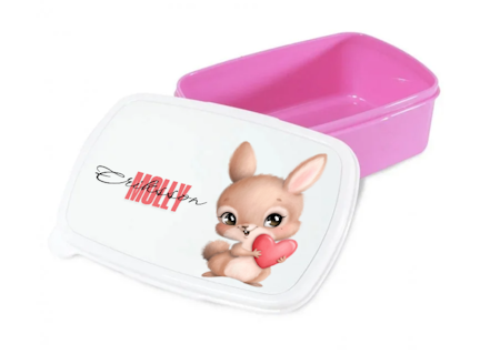 Personlig lunchlåda för barn -matlåda- lunchbox -Kanin