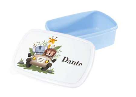 Personlig lunchlåda för barn -matlåda- lunchbox  -Safari