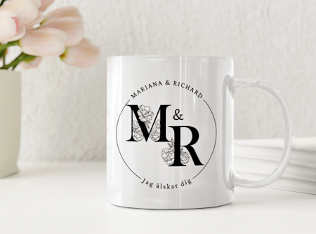 Personlig kärleksmugg med namn och Jag älskar dig-text – perfekt present till din älskade