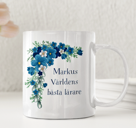 Personlig mugg till manlig lärare – Världens bästa lärare