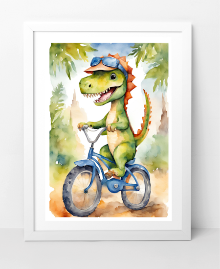 Personliga dinotavlor med namn – Set med 3 posters till barnrum