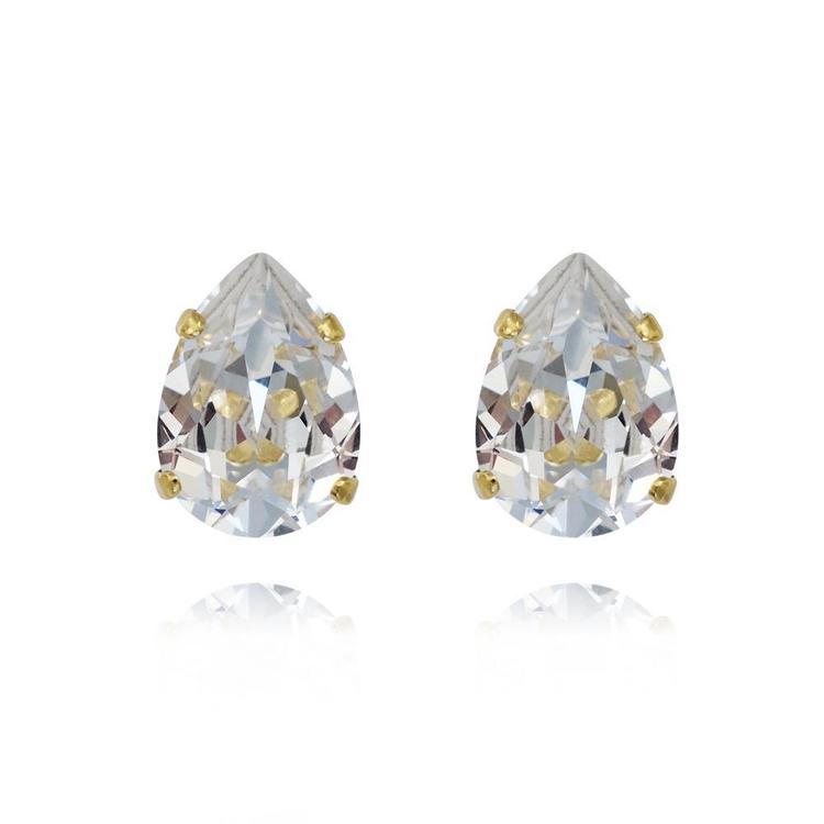 Mini Drop Stud Earrings / Crystal