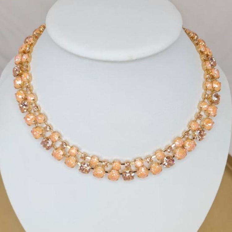 Pomona Necklace - Peach Delite + Light Peach