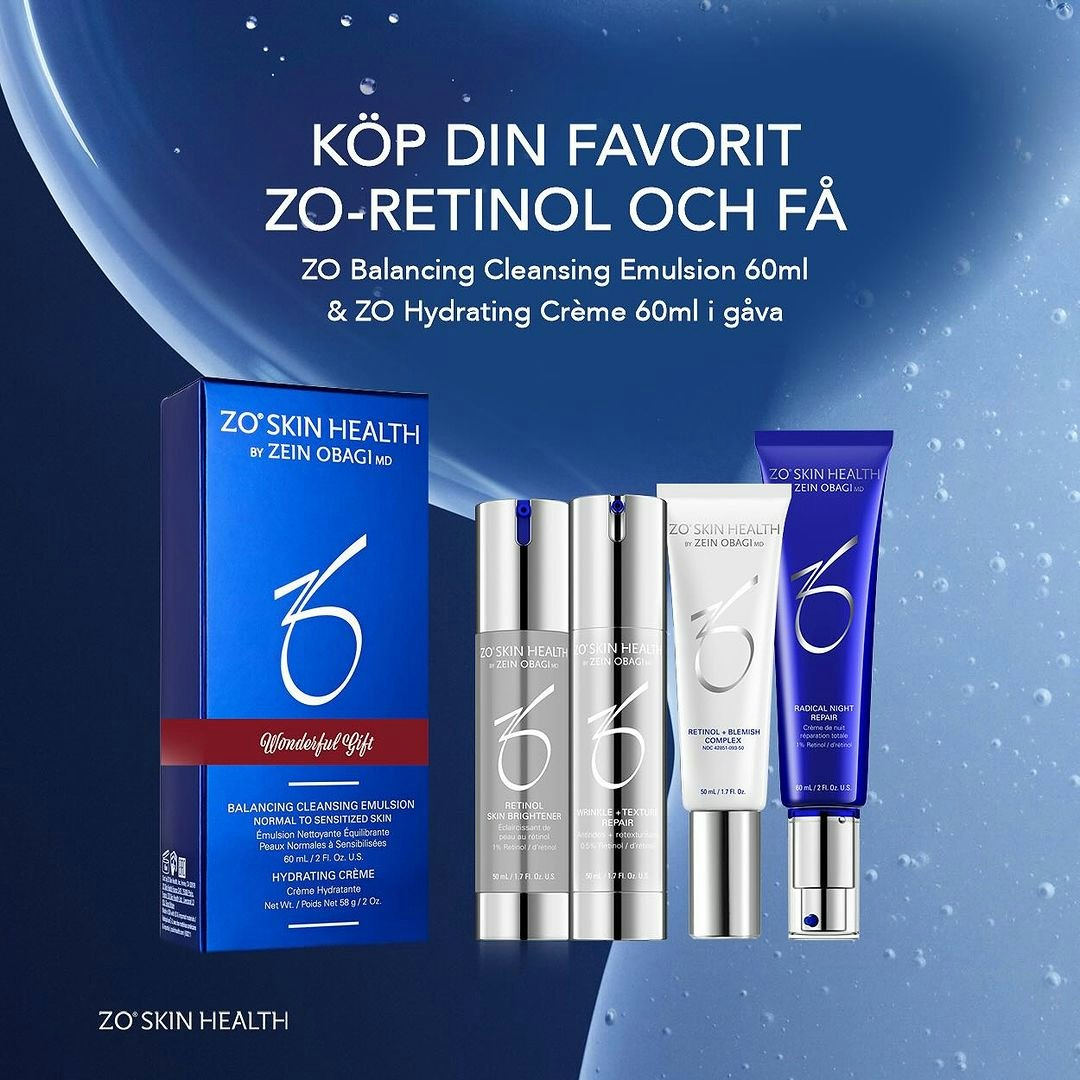 Retinol Skin Brightener 0,25% få ZO Post Treatment Kit